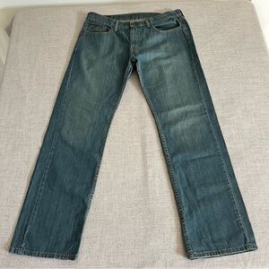 Levi's 559 Relaxed Straight Jeans Men's 34x32 Teal Blue Wash Cotton Denim